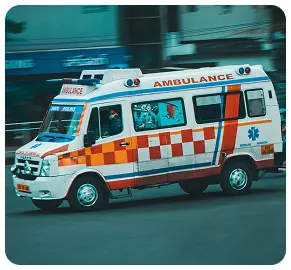 Ambulance on the road